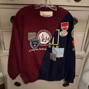 Riley One Of A Kind Patchwork Crewneck Sweatshirt 1X